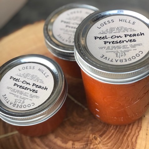 Peach Preserves Skin On 16 oz jar